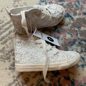 Cat & jack white high tops NWT
